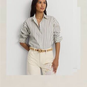 Ralph Lauren Striped Cotton Broadcloth Shirt